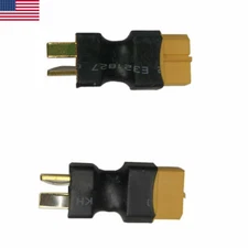 2 Male Deans Type T-plug to Female XT60 RC Battery Adapter US