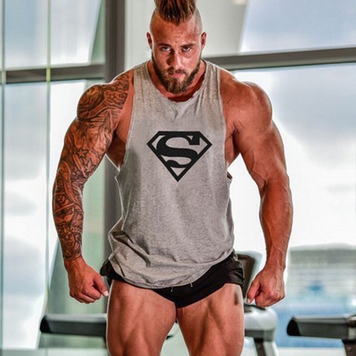 Men Tank Top Gym Workout Shirt Sleeveless Muscle Fitness Bodybuilding Tank Shirt - 第 1/21 張圖片