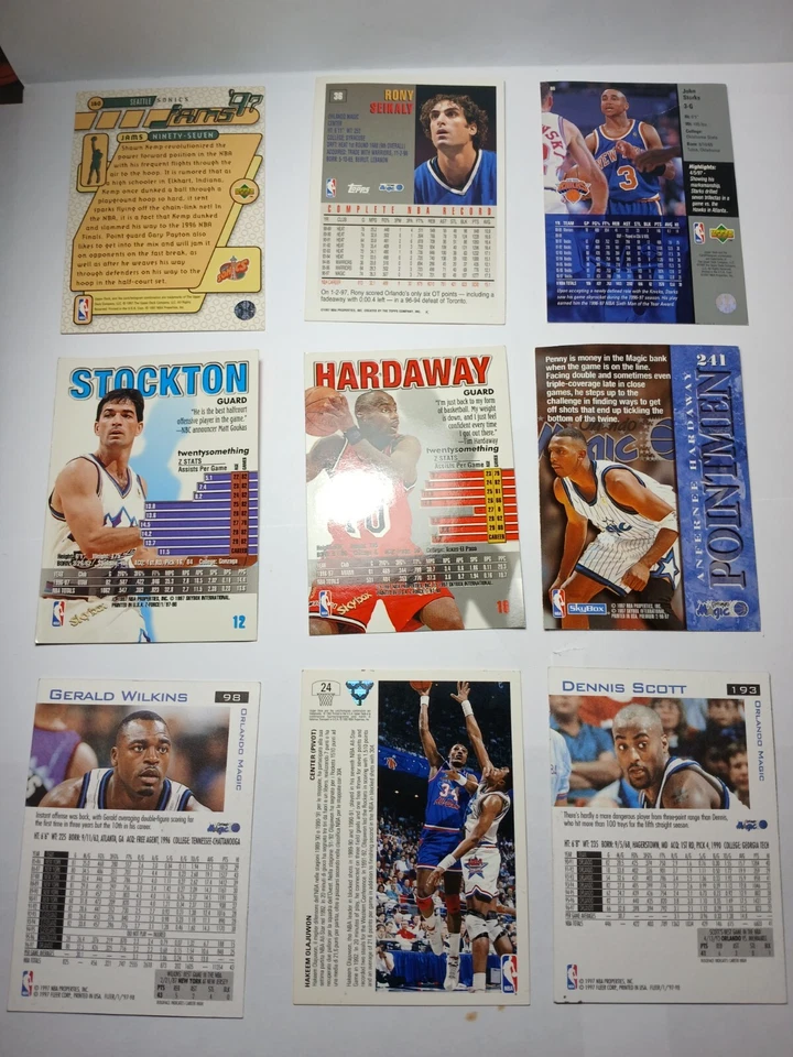 Lote de tarjetas de baloncesto + NBA/otros, novatos, lote de 9 años 90, Scott, Hardaway, etc.  Foto 2 de 4