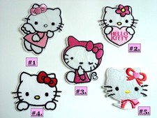 1x Hello Kitty Patches Embroidered Cloth Badge Applique Iron Sew On Fairy
