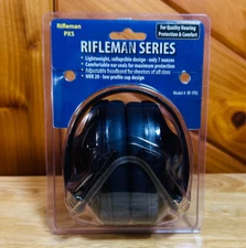 Rifleman PXS Ear Muffs Seals Sleek Collapsible Folding Adjustable RF-PXS New