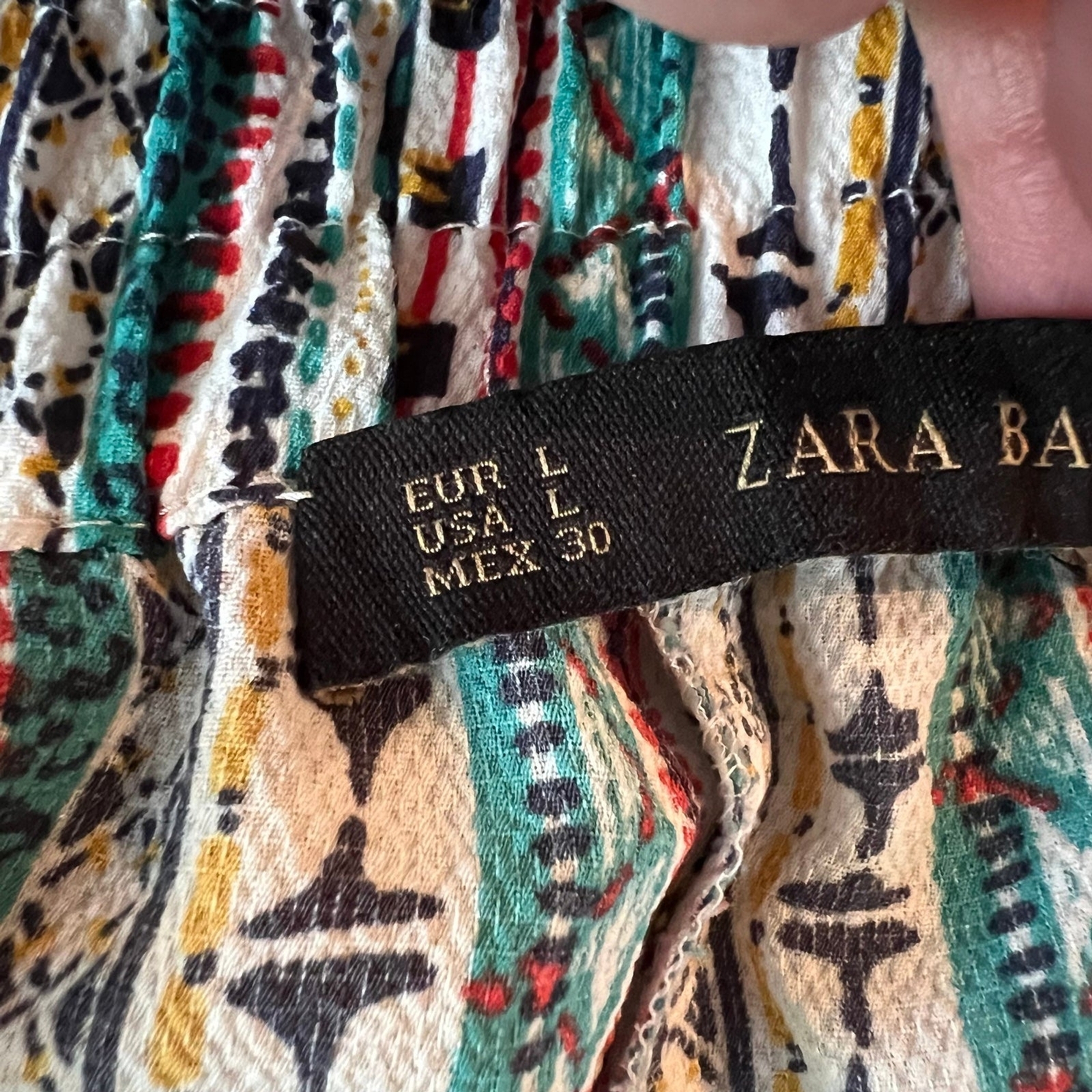 ZARA BASIC Pants Womens Large Multicolored High W… - image 12
