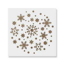 Snowflake Circle Stencil - Durable  Reusable Mylar Stencils