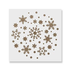 Snowflake Circle Stencil - Durable & Reusable Mylar Stencils