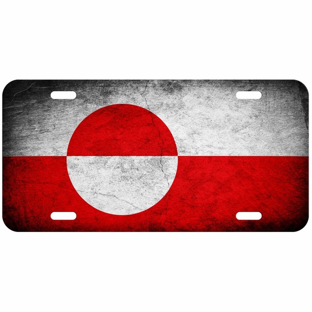 Aluminum License Plate Flag of Greenland (Greenlander) Many Options