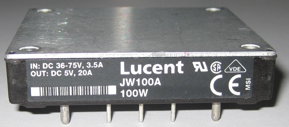 Lucent DC-DC Converter - 5 V DC Output - 100 Watts - JW100A - 36-75V Input - 20A - Image 2 of 4