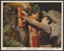 HENRY SILVA ANTHONY PERKINS SEXY BARECHESTED KNIFE Green Mansions ‘59