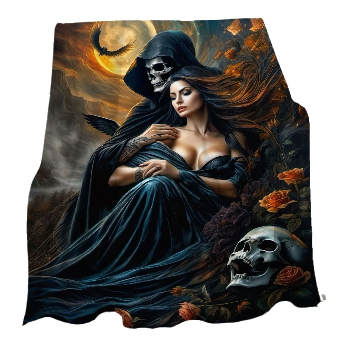 Devil Beauty Flannel Blanket Digital Printed Soft and Comfortable