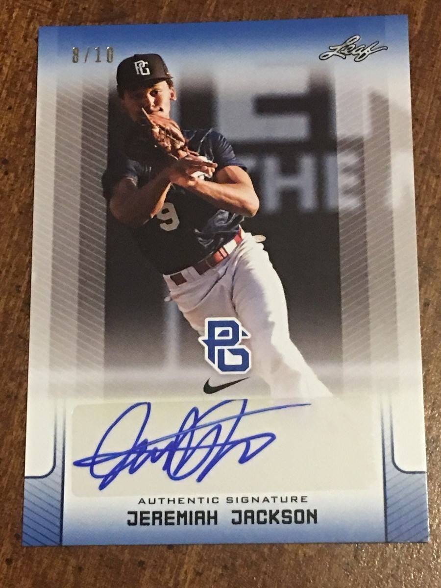 JEREMIAH JACKSON 2017 LEAF PERFECT GAME AUTOGRAPH #8/10 ANGELS 
