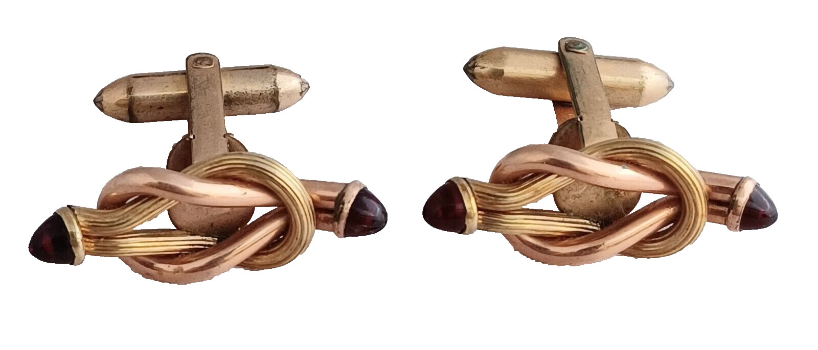 Goldfilled? Ruby? Love Knot Cufflinks - image 1