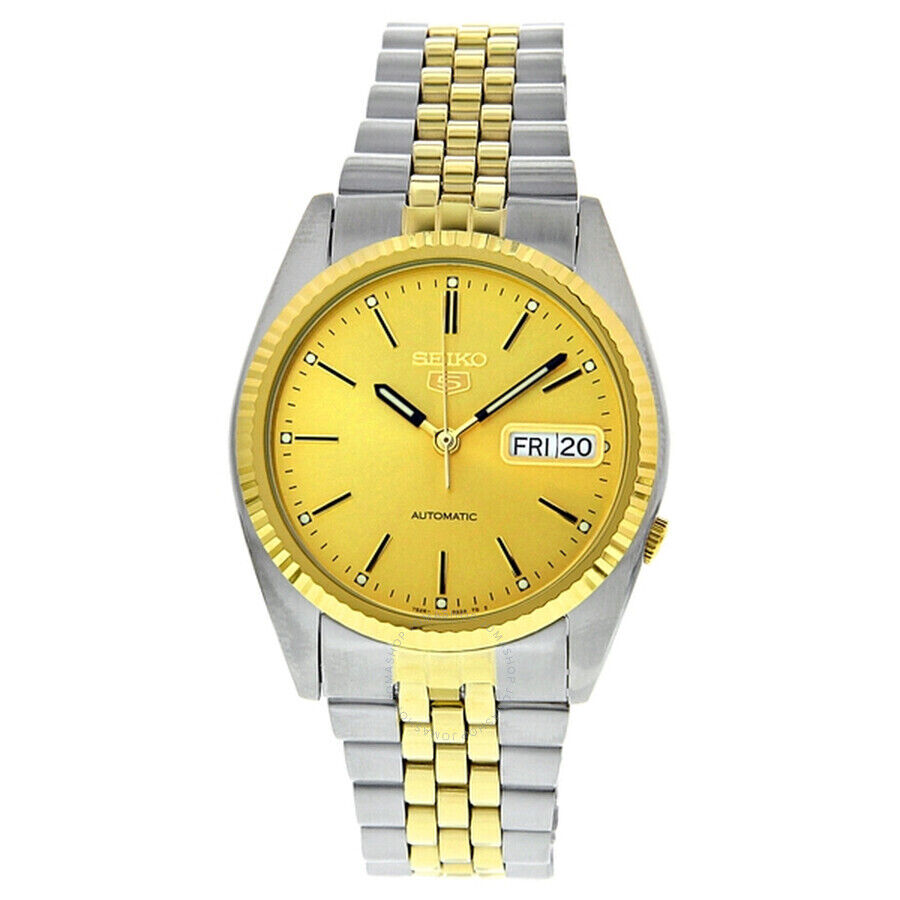 Seiko 5 SNXJ92 Men Watch Automatic Two-Tone Gold Dial Seiko 5 SNXJ92 Men Watch Automatic Two-Tone Gold Dial