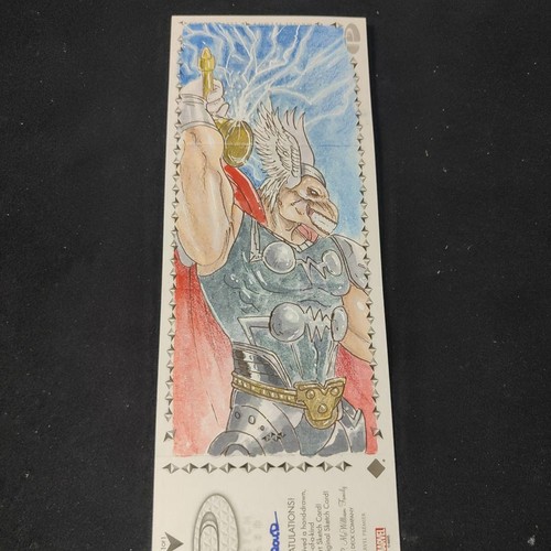 MARVEL PREMIER Mighty Thor Booklet Sketch Card - Picture 3 of 5