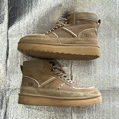 UGG Neumel High Suede Sheepskin Lined Lace-Up Mid Top MENS US 12 Beige - product listing photo