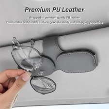 Magnetic Leather Sunglasses Holder for Car Sun Visor Eyeglass Hanger Clip USA