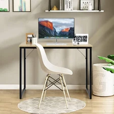 NNECW Modern Simple Style Study Writing Desk Computer Desk with Heavy Duty Steel