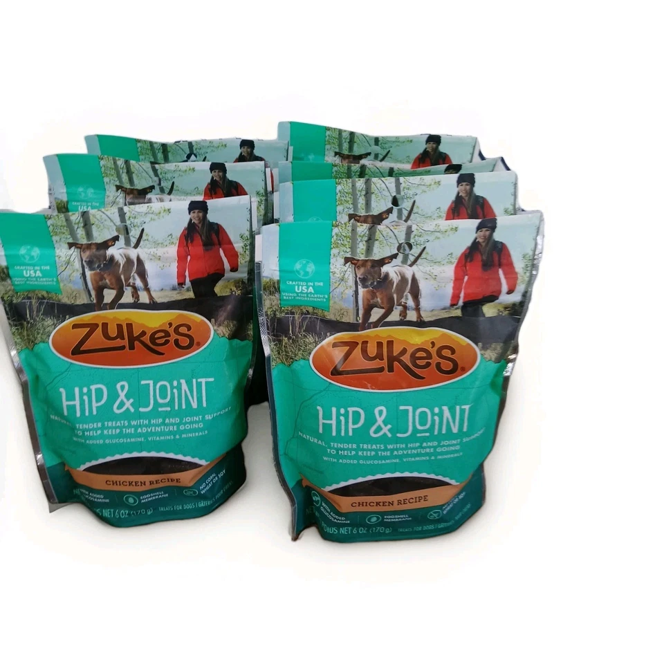 Zuke's Hip & Joint 7 BOLSAS golosinas para perros pollo natural 6 OZ vitaminas para perros golosinas para perros Foto 4 de 4