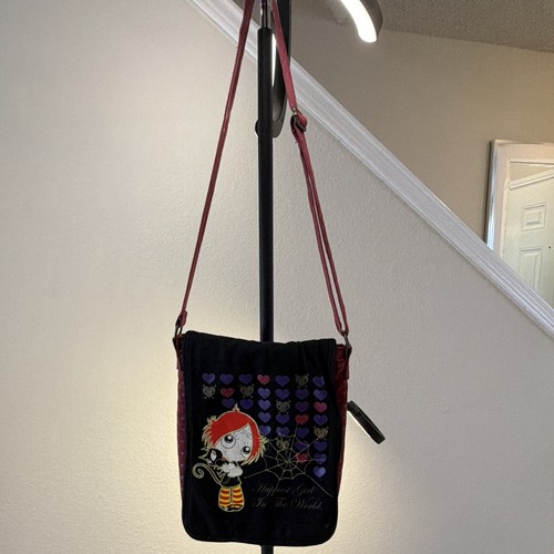 Loungefly Ruby Gloom Messenger Bag Adjustable Strap w/ Heart Coin Purse RARE
