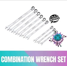 ICON Anti-Slip Grip Professional Metric Ratcheting Combination Wrench Set, 9-Pc