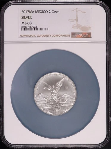 2017-Mo Mexico Silver Libertad 2 Onza NGC MS-68