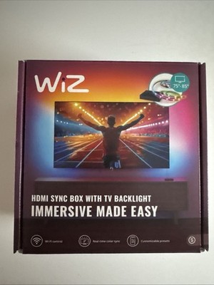 Wiz HDMI 2.0 Sync Box Multicolor Backlight, 4K Support for 75-85 Inch TVs