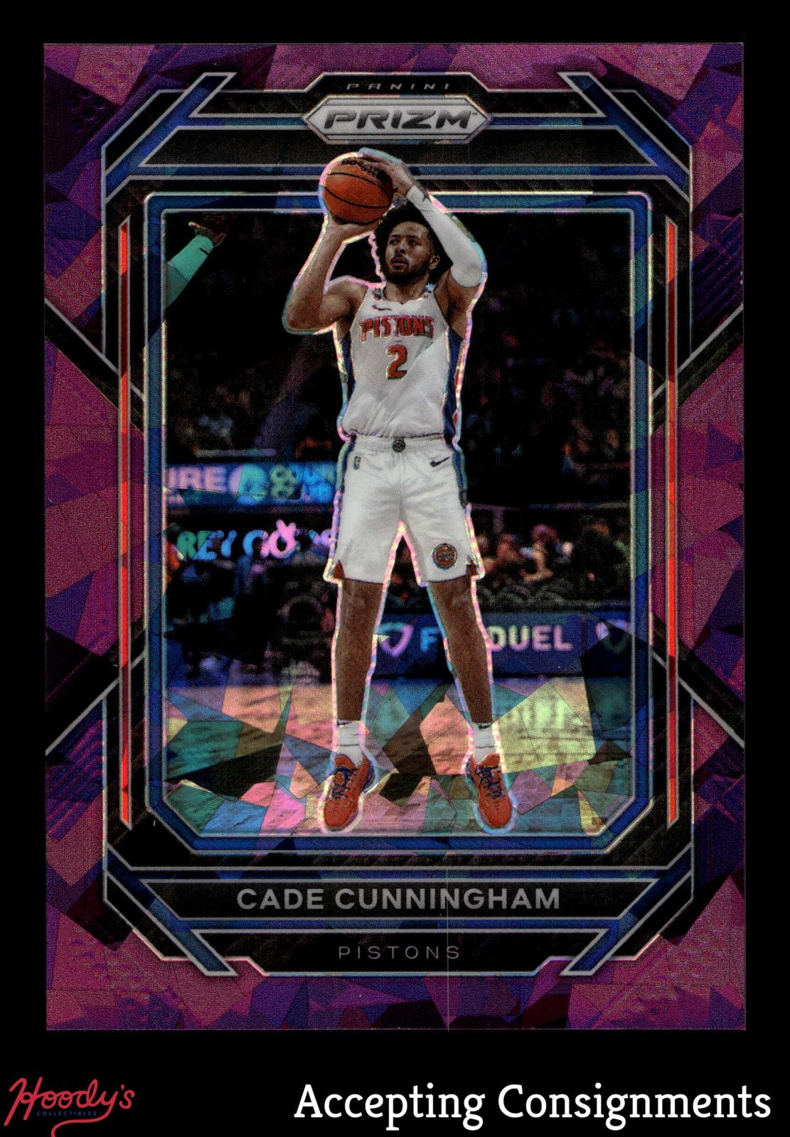 2022-23 Panini Prizm Purple Ice #89 Cade Cunningham 91/149 PISTONS