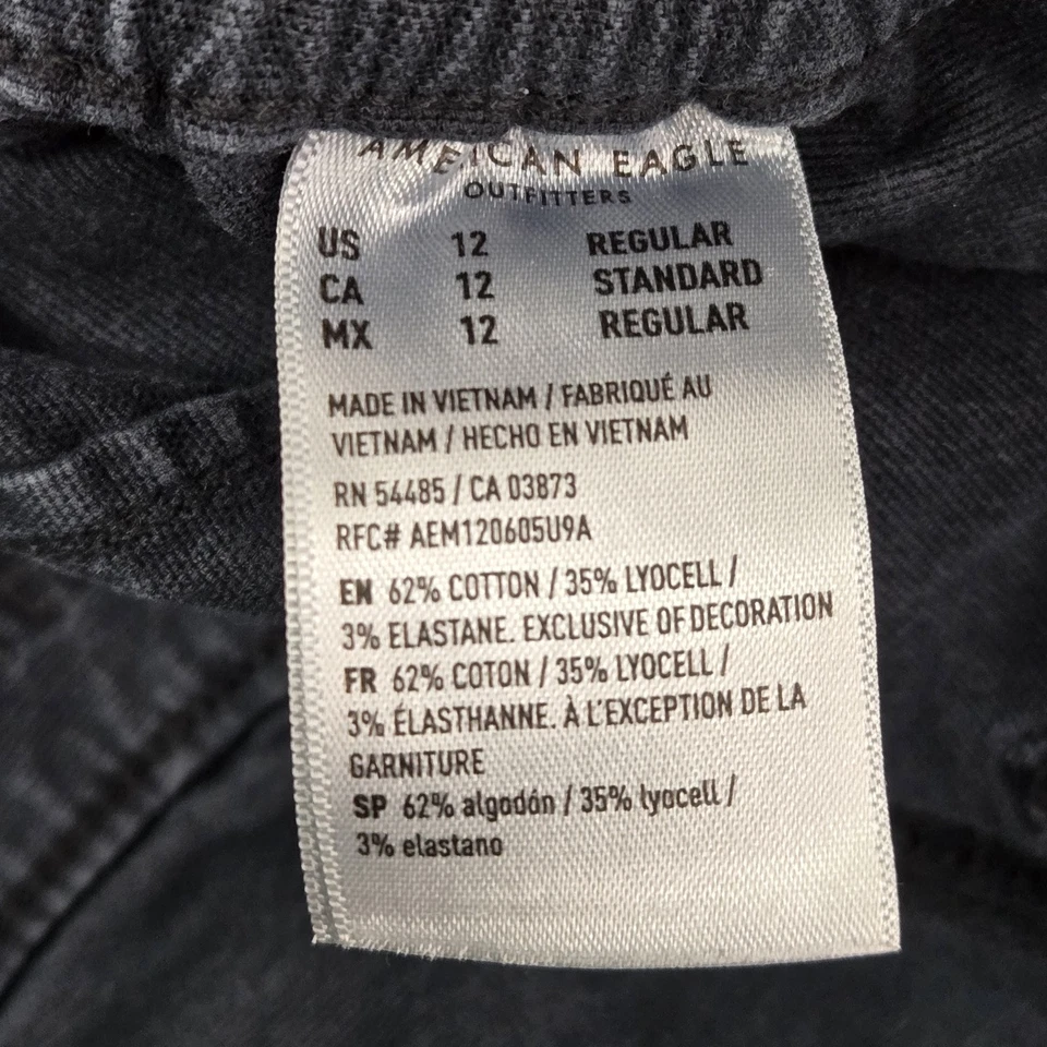 American Eagle Outfitters Women Pants 12 REGULAR Blue Cargo Button 29" Inseam - Image 3 of 4