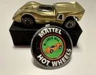 Vintage 1968/1969 Hot Wheels Redline McLaren M6A Gold Black Int. w/ Button US