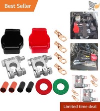 Military Spec Battery Terminal Top Post Kit with Cover Copper Lugs Heatshrink