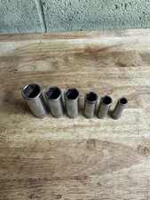 Vintage Snap-On 3/8 Drive Deep Well 6 Socket Set! Check pics for details!