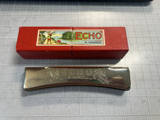Vintage Harmonica Hohner Echo Made in Germany Key C Tremolo Harp - original box