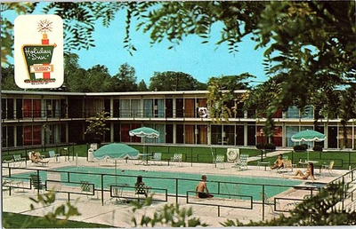 #ad #ad Postcard HOTEL SCENE Romulus Michigan MI m 09 AJ0727 $1.85