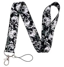 Skulls Skull Skeleton Skeletons Remains Bones Dead Grave Graveyard Lanyard