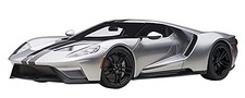 AUTOart 1/12 Scale Ford GT 2017 Metallic Silver/Black Stripes Finished 12108