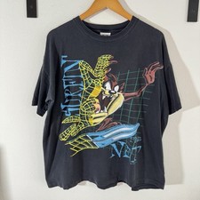 1996 looney tunes T-shirt Taz Basketball Surfin The Net Size XL