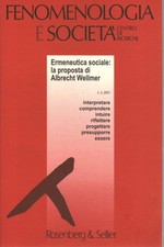 Fenomenologia e società. Periodico di filosofia - n. 2, 2001, anno XXIV