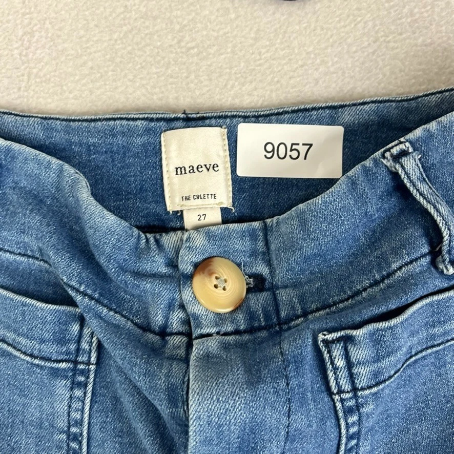 Maeve Wide Leg Jeans Women's 27 The Colette Medium Wash Patch Pockets - Image 3 of 4