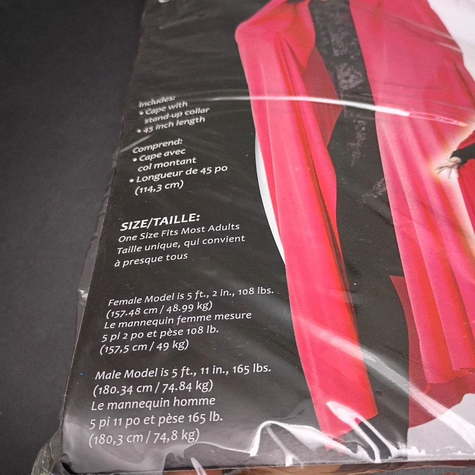 Divertido accesorio de disfraz de Halloween clásico mundial capa roja unisex talla única para la mayoría Foto 3 de 3