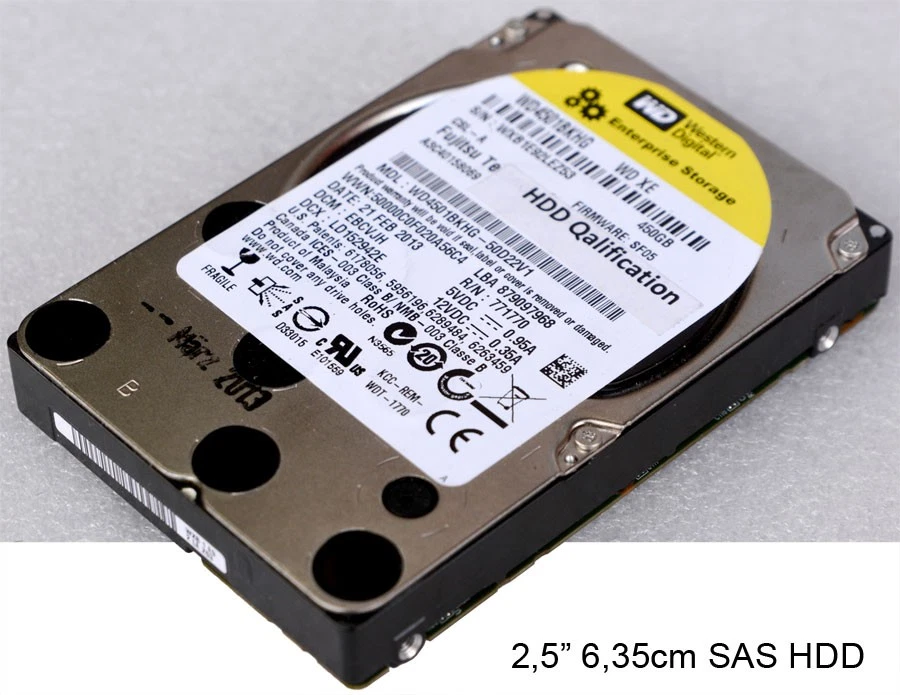 2,5" 6,35cm SAS HDD WD4501BKHG A3C40158069 FÜR FUJITSU ETERNUS PRIMERGY M1184 - Bild 4 von 4