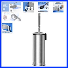 Toilet Brush and Holder Set  Stainless Steel Deep Clean Bathroom