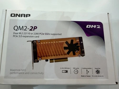 QNAP QM2-2P-384A Dual M.2 22110/2280 PCIe NVMe SSD expansion card