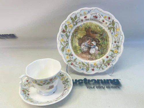 (3) Pc. Royal Doulton Brambly Hedge Jill Barklem The Engagement Cup Saucer Plate
