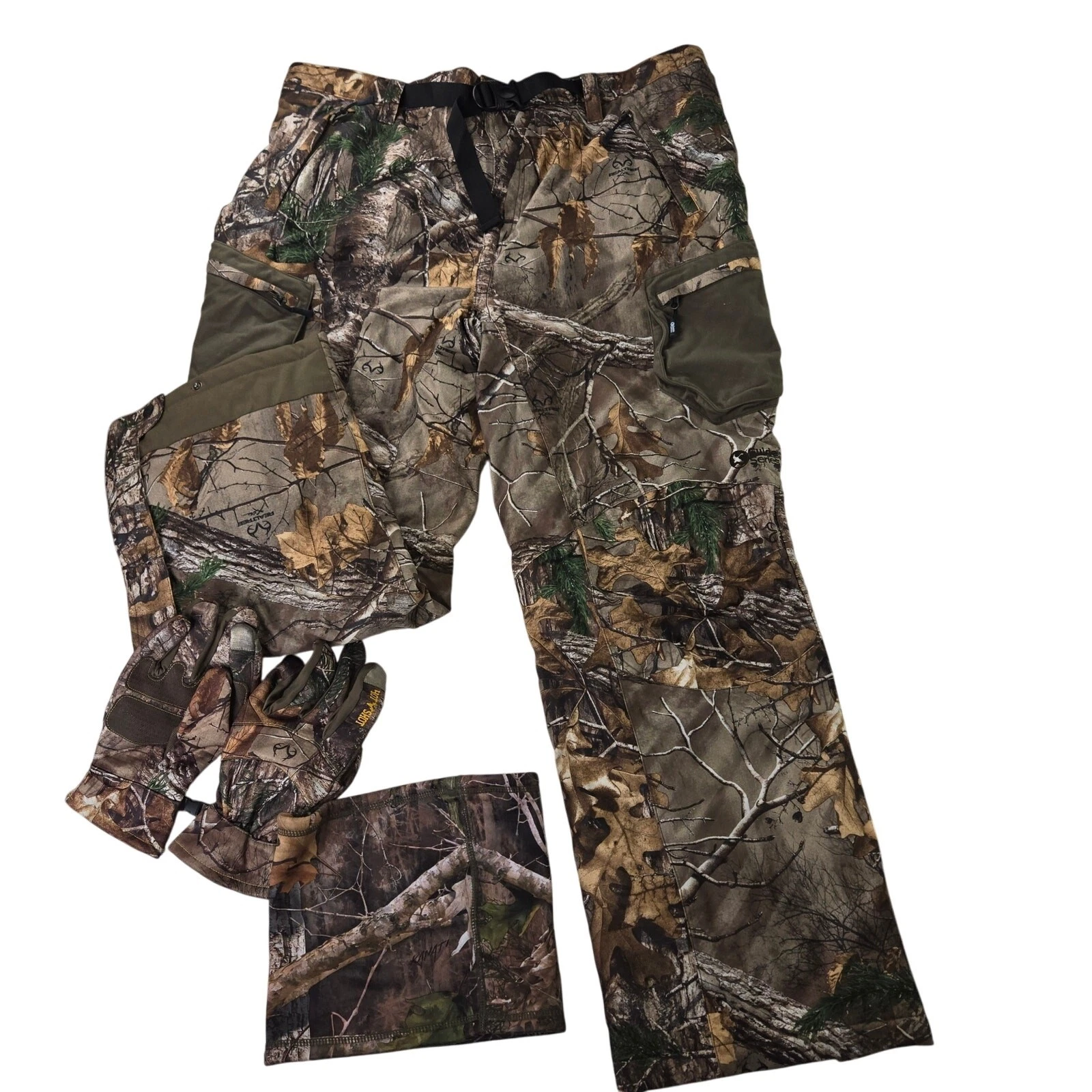 Gander Mountain EUC Guide Series Real Tree Xtra hunting pants gloves gaiter XL