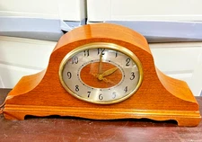 Vintage Herschede ( REVERE) Desk Clock Electric -  Oval Face 8" x 16" x 4"