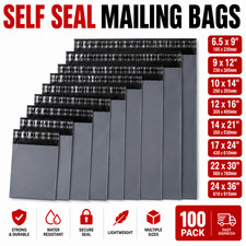 Grey Mailing Bags All Sizes Poly Postage Large Strong Self Seal Plastic Postal