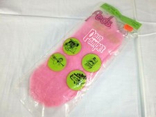 NOS Vtg Peds Paw Pamper HOT PINK Fuzzy Brushed Orlon Bootie Socks NEW Deadstock