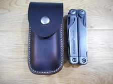 Leatherman Surge. Crazy Horse leather sheath. plain flap. Sheath only.