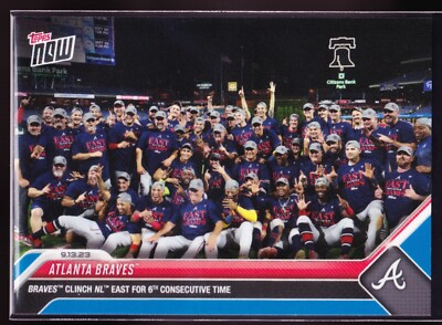 Ronald Acuna Atlanta Braves Clinch NL East Phillies 2023 Topps Now #867 BLUE /49