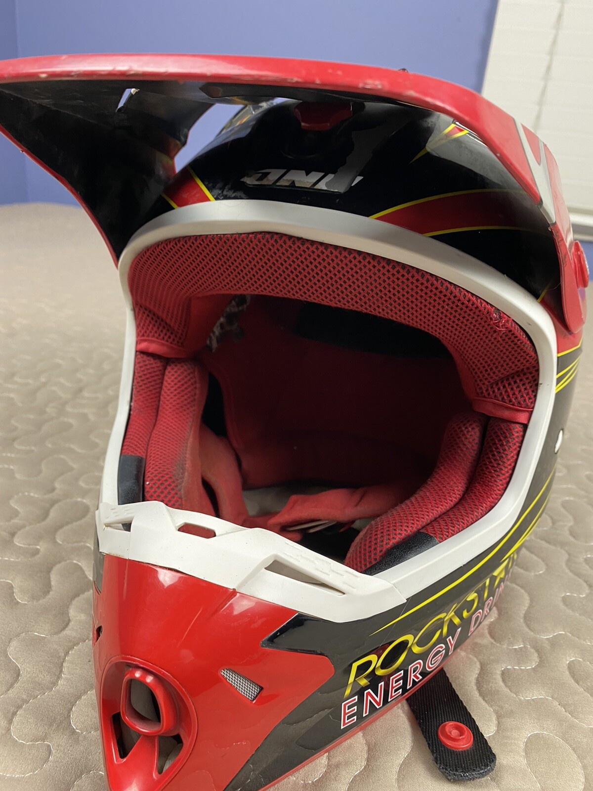 One Industries Team Rockstar Energy Suzuki 2007 Motocross Helmet Sz L Dirt Bike