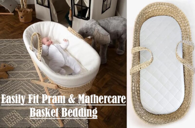 Moses Pram Basket Mattress Extra Thick Soft Comfy Cushy Oval