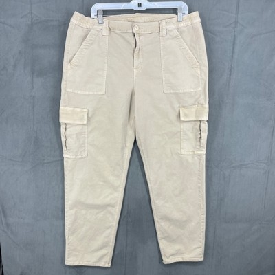 American Eagle Cargo Pants Womens 18 Beige Cotton Blend